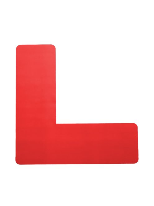 Superpack L alakú piros öntapadós padlójelölő matrica