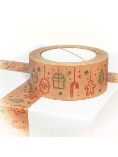   Superpack K89 karácsonyi mintás papír ragasztószalag; hotmelt; 48/50