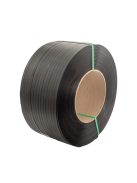 Fekete PP pántszalag; 12X0,6MM; 2500M; 200MM-es cséve