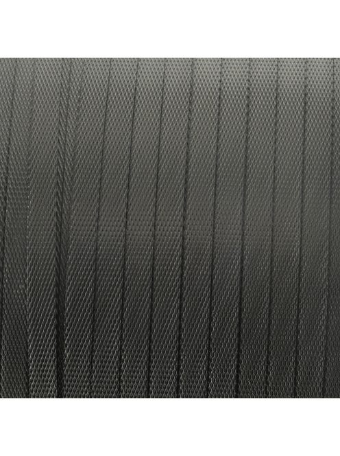 Fekete PP pántszalag; 12X0,6MM; 2500M; 200MM-es cséve
