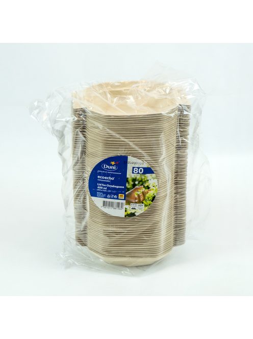 Duni Octabagasse tető 400 ml-es tálhoz, bagasse - 80 db/csomag