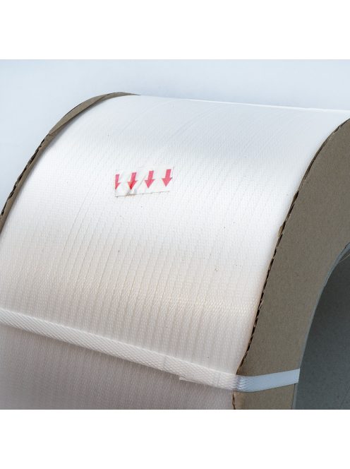 Fehér PP pántolószalag; 5X0,45MM; 7000M; 200MM-es cséve