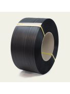 Fekete PP pántolószalag; 12X0,8MM; 2000M; 200MM-es cséve