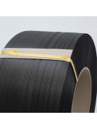 Fekete PP pántolószalag; 12X0,8MM; 2000M; 200MM-es cséve