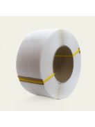 Fehér PP pántolószalag; 12X0,8MM; 2000M; 200MM-es cséve