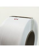 Fehér PP pántolószalag; 12X0,8MM; 2000M; 200MM-es cséve