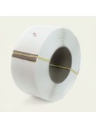 Fehér PP pántolószalag; 16X0,8MM; 1500M; 200MM-es cséve