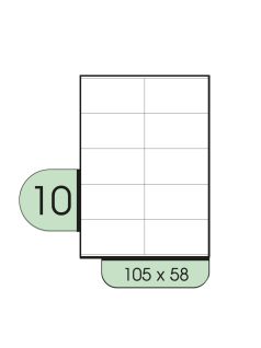 105x58mm íves etikett címke