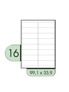 99.1x33.9mm íves etikett címke