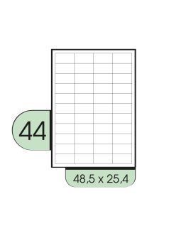48.5x25.4mm íves etikett címke