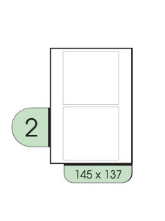 145x137mm íves etikett címke