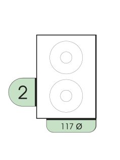 117mm íves etikett címke