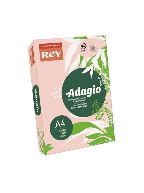 Színes fénymásolópapír, A4, 80 g, REY "Adagio", pasztell rózsaszín