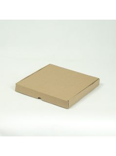 Kartondoboz önzáró 260x260x35 mm, barna, pizzás