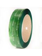 Zöld PET pántolószalag; 12X0,6MM; 2500M; 406MM-es cséve