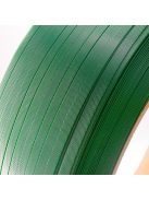 Zöld PET pántolószalag; 12X0,6MM; 2500M; 406MM-es cséve