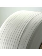Fehér PP pántolószalag; 12X0,5MM; 2900M; 200MM-es cséve