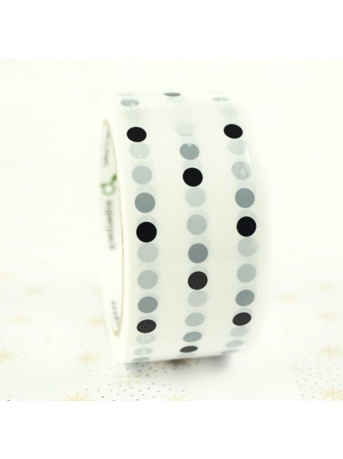 Pöttyös mintájú Superpack S45HD 1 színnel nyomtatott csendes ragasztószalag 48/66