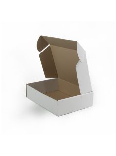 Kartondoboz önzáró 250x190x65 mm, fehér