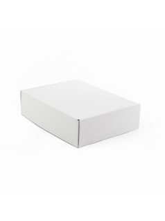 Kartondoboz önzáró 250x190x65 mm, fehér