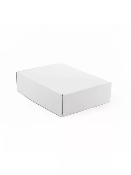 Kartondoboz önzáró 250x190x65 mm, fehér