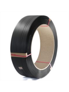 Fekete PP pántolószalag; 12X0,55MM; 3000M; 406MM-es cséve