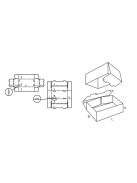 Kartondoboz egymásba csúszó 305x215x20 mm, fehér