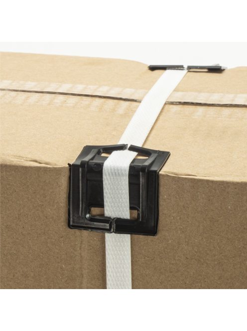 Műanyag élvédő PP és PET pántszalagokhoz 40x30mm, 500db/csomag