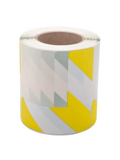   Superpack L alakú sárga-fehér öntapadós padlójelölő matrica