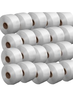   20 tekercs Szőtt PES pántolószalag; 19 MM; 600 M; 76MM-es cséve